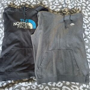 North Face and Nike hoodies 2x